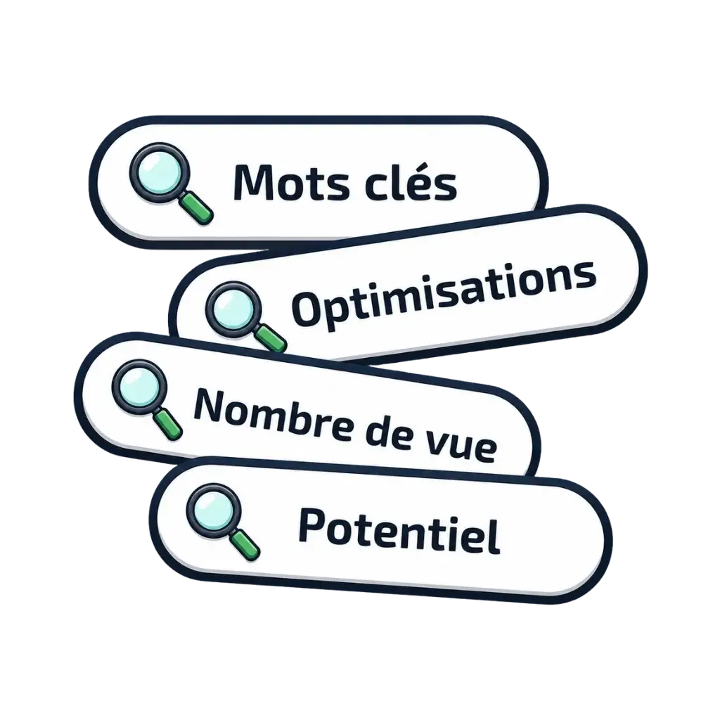 Icône analyse des mots-clés
