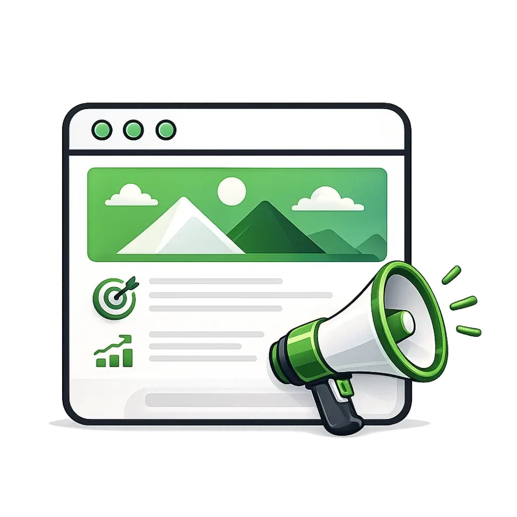 Icône landing page