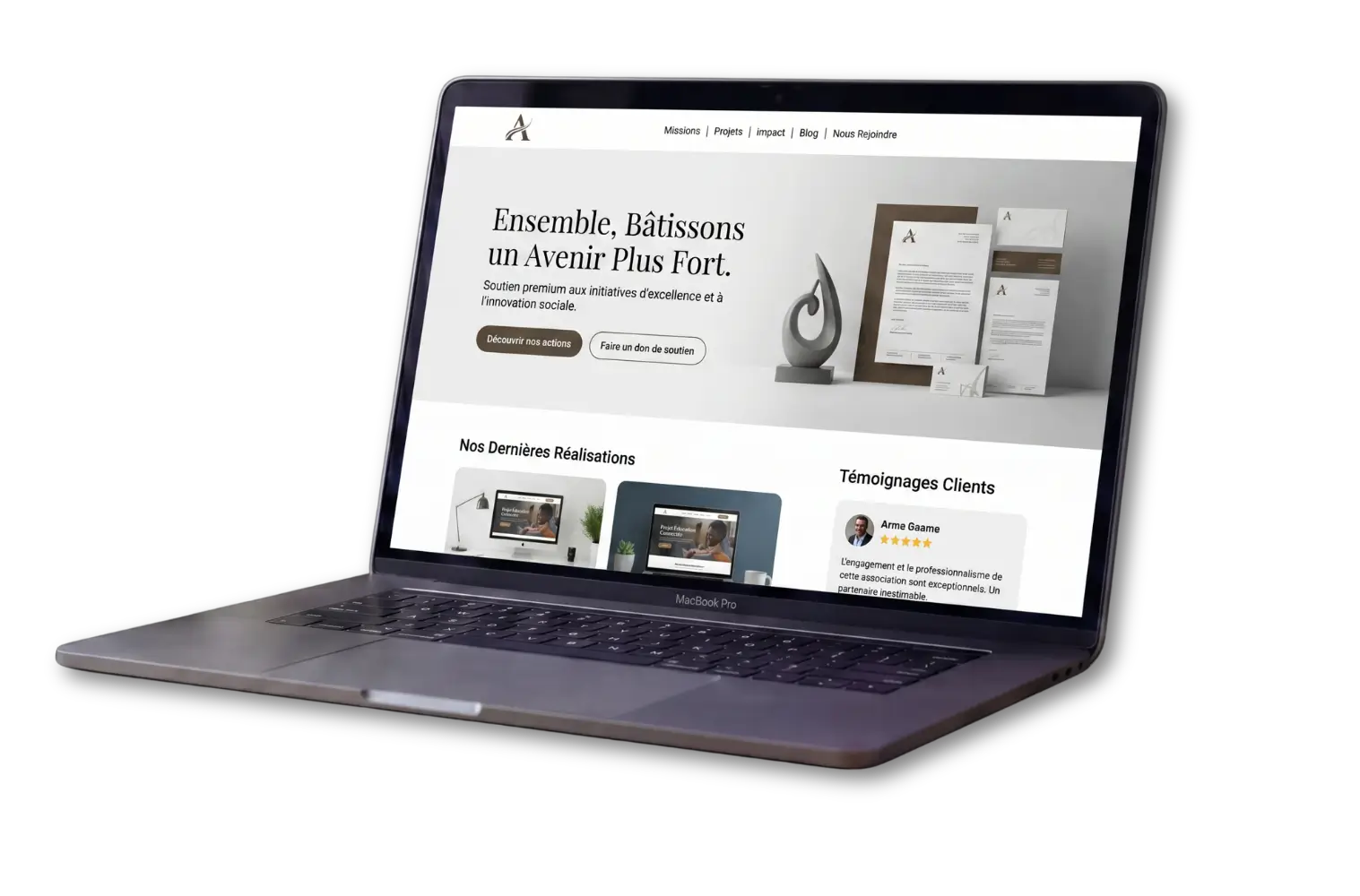 Création de site internet pour association